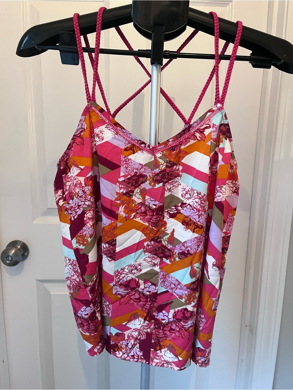 Jessica Simpson Pink Multicolor Strappy Tank - Size Medium